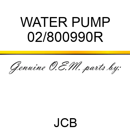 WATER PUMP 02/800990R