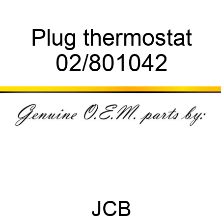 Plug thermostat 02/801042