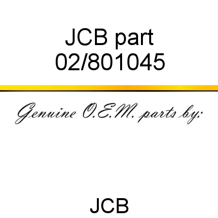 JCB part 02/801045