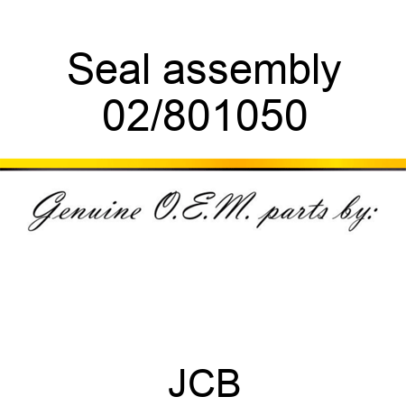 Seal assembly 02/801050