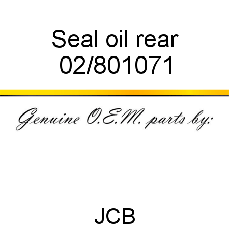 Seal, oil, rear 02/801071