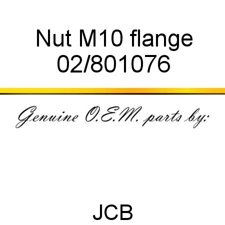 Nut, M10 flange 02/801076