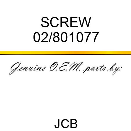 SCREW 02/801077