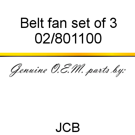 Belt, fan, set of 3 02/801100