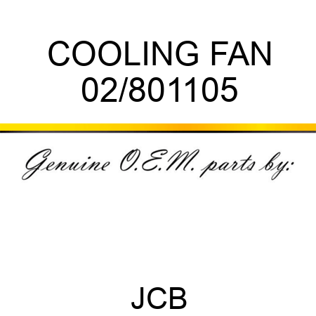 COOLING FAN 02/801105