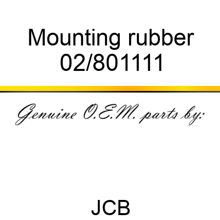 Mounting rubber 02/801111