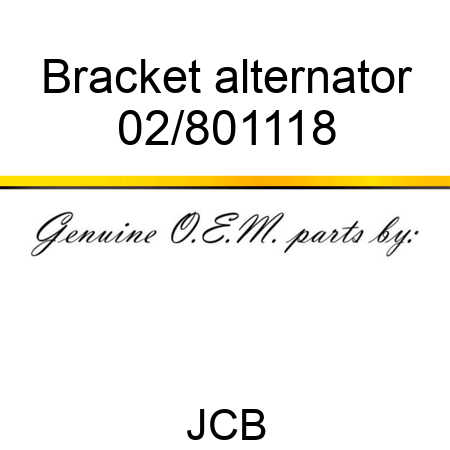 Bracket alternator 02/801118