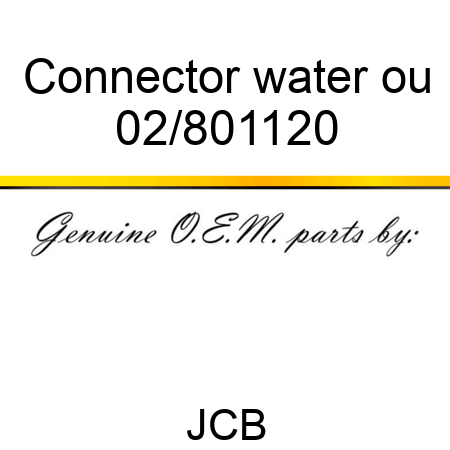 Connector water ou 02/801120