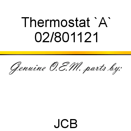 Thermostat, `A` 02/801121