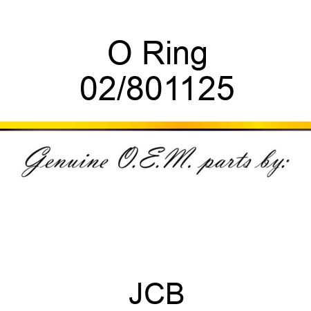 O Ring 02/801125