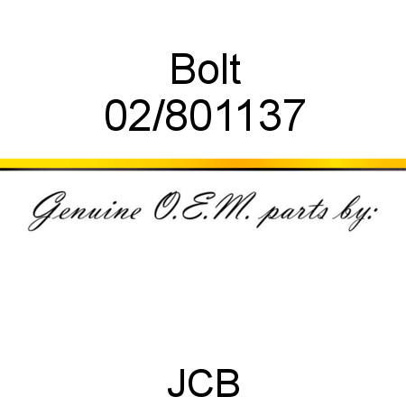 Bolt 02/801137