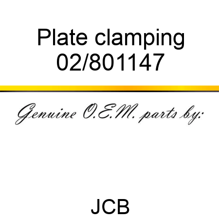 Plate clamping 02/801147