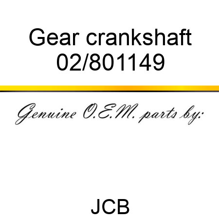 Gear crankshaft 02/801149