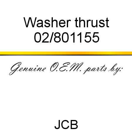 Washer, thrust 02/801155
