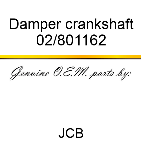 Damper crankshaft 02/801162