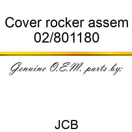 Cover rocker assem 02/801180