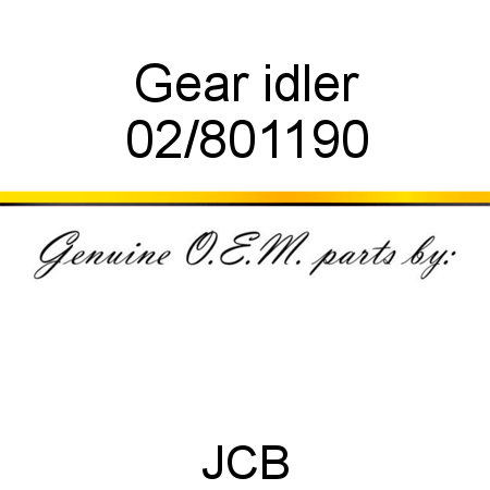 Gear idler 02/801190