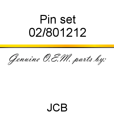 Pin, set 02/801212