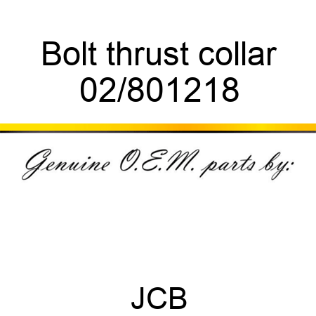 Bolt thrust collar 02/801218