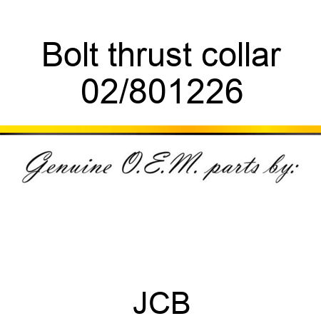 Bolt thrust collar 02/801226