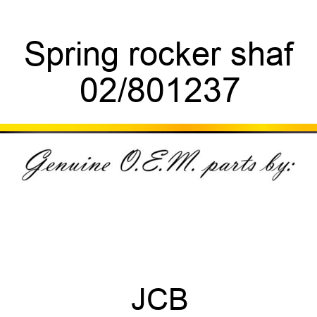 Spring rocker shaf 02/801237