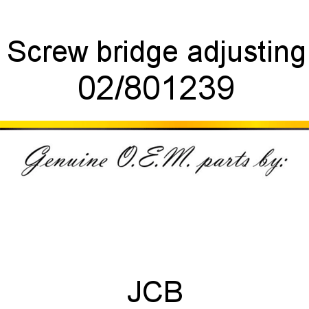 Screw, bridge adjusting 02/801239