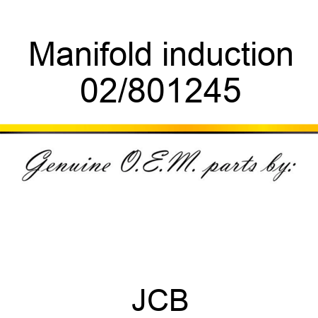 Manifold induction 02/801245