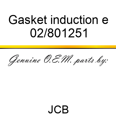 Gasket induction e 02/801251