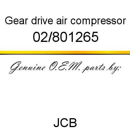 Gear, drive, air compressor 02/801265