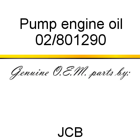Pump, engine oil 02/801290