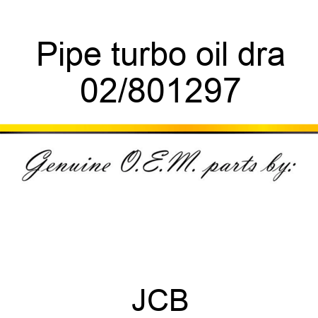 Pipe turbo oil dra 02/801297