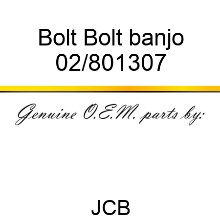 Bolt Bolt banjo 02/801307