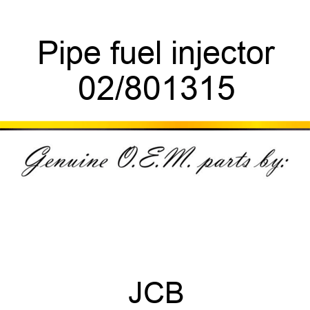 Pipe fuel injector 02/801315