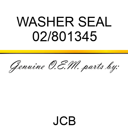 WASHER SEAL 02/801345