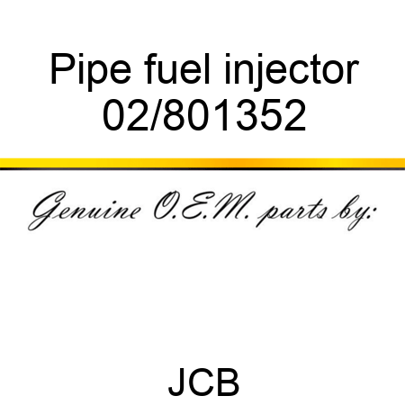 Pipe fuel injector 02/801352