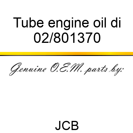 Tube engine oil di 02/801370