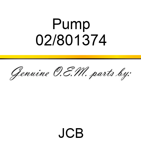 Pump 02/801374