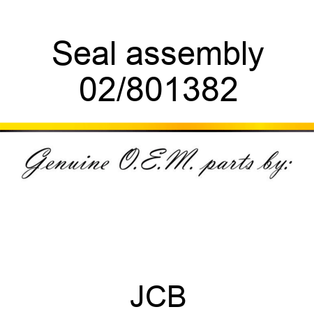 Seal assembly 02/801382