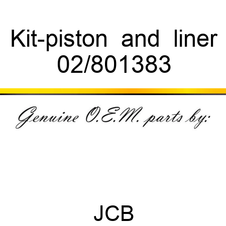 Kit-piston & liner 02/801383