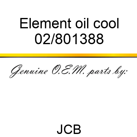 Element oil cool 02/801388