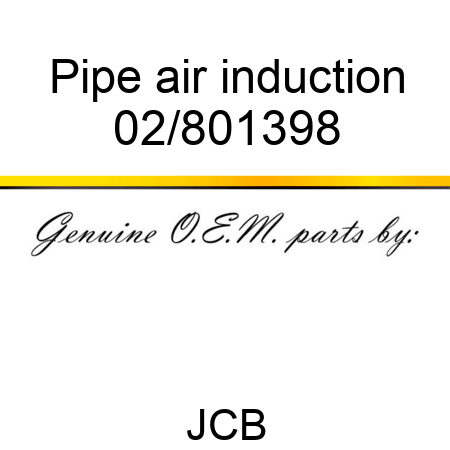 Pipe air induction 02/801398