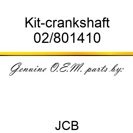 Kit-crankshaft 02/801410