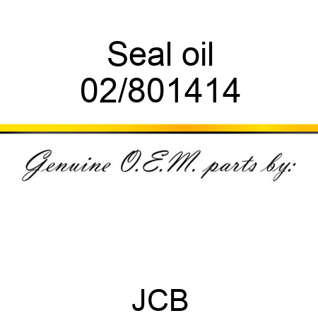 Seal oil 02/801414