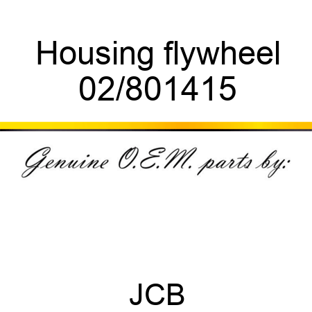 Housing flywheel 02/801415