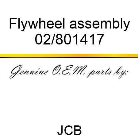 Flywheel assembly 02/801417