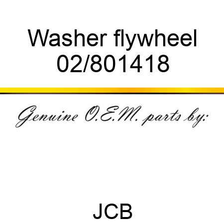 Washer flywheel 02/801418