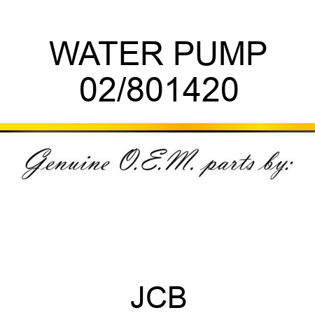 WATER PUMP 02/801420