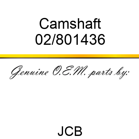 Camshaft 02/801436