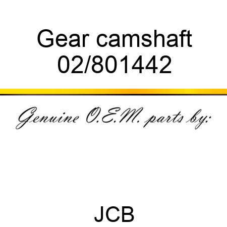 Gear camshaft 02/801442