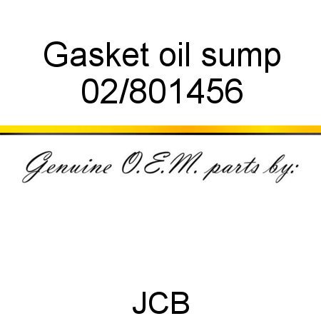 Gasket oil sump 02/801456